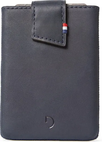 DECODED Pull Wallet Classic - Pasjeshouder - RFID Portemonnee en Creditcardhouder - Hoogwaardig Europees Leer - Donker Blauw