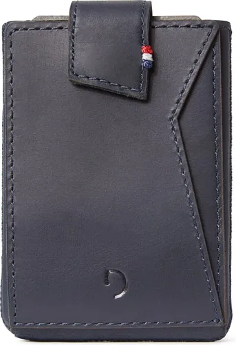DECODED Pull Wallet Plus - Pasjeshouder - RFID Portemonnee en Creditcardhouder - Hoogwaardig Europees Leer - Donker Blauw