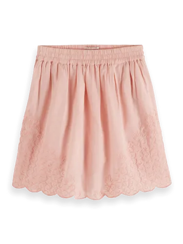 Delicate embroidered mini skirt with inner short - Maat 8 - Multicolor - Meisje - Rok - Scotch & Soda