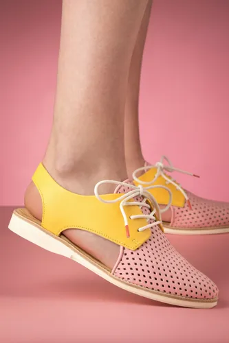 Derby Slingback Punch schoenen in pink lemonade