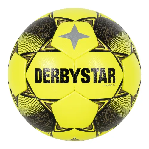 Derbystar Classic TT II Kunstgras Voetbal Maat 5 Geel Zwart Grijs