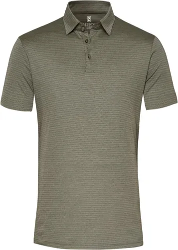 Desoto - Poloshirt Groen Print - Slim-fit - Heren Poloshirt