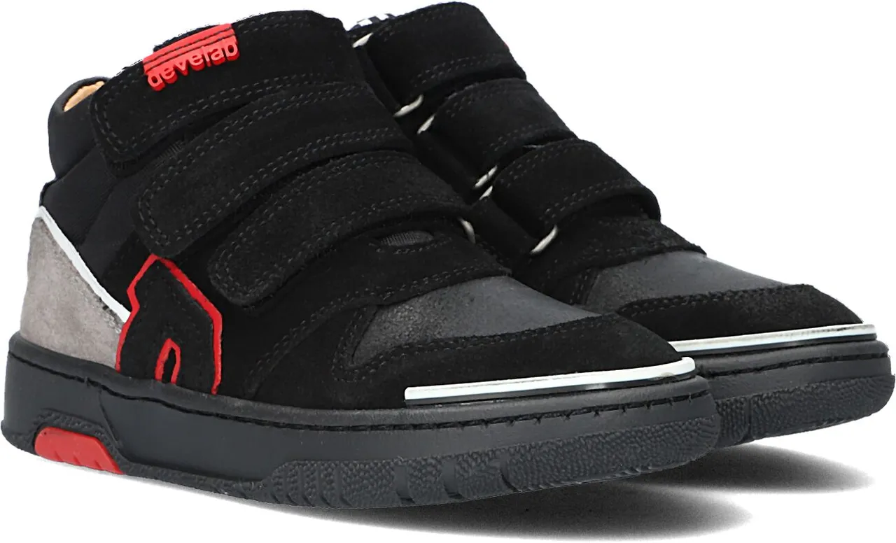 DEVELAB Jongens Hoge Sneakers 45707 - Zwart