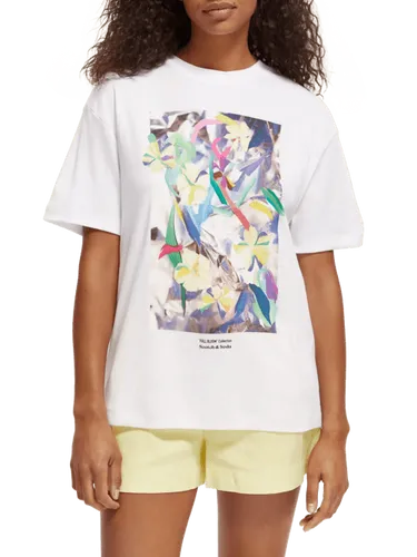 Digital flowers loose fit T-shirt in Organic Cotton - Maat XS - Multicolor - Vrouw - T-shirt - Scotch & Soda