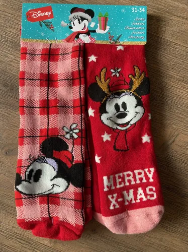 Disney kerstsokken voor kinderen - Mickey Mouse sokken - Mini Mouse sokken - Multipack