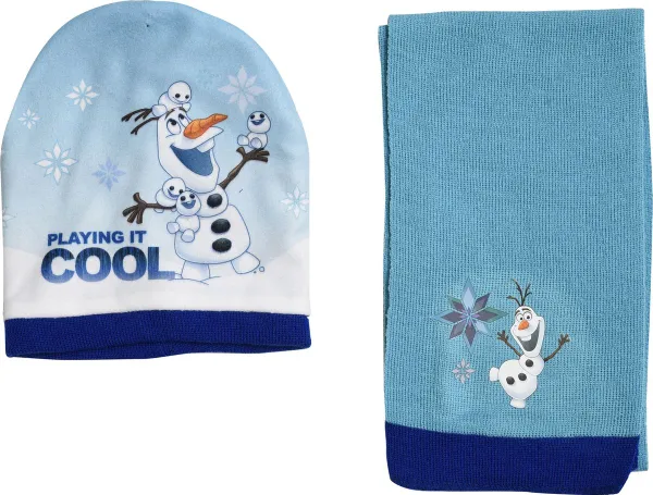 Disney Winterset Frozen Junior Acryl Donkerblauw/blauw 2-delig