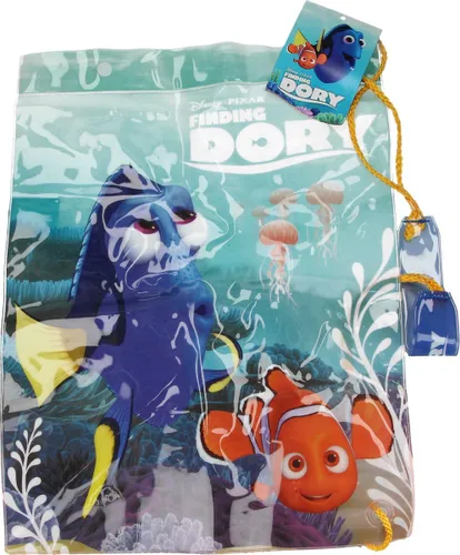 Disney’s Finding Dory Transparante Gym en Zwemtas voor Kinderen – 39x28x1cm | Sporttas | Schooltas | Gymbag