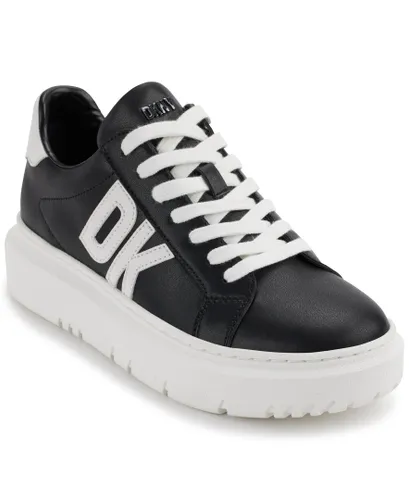 DKNY Marian Lace Up Leather Sneakers voor dames
