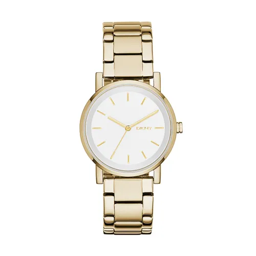 DKNY Stanhope driehandig horloge in goudkleurig roestvrij
