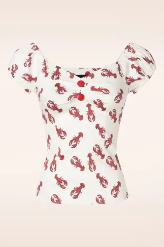 Dolores Rock Lobster top in wit