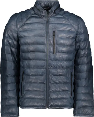 Donders Jas Leather Jacket 52497 730 Sky Way Blue Mannen