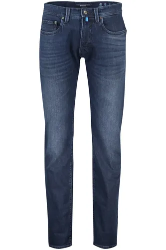 Donkerblauwe uni jeans Pierre Cardin katoen