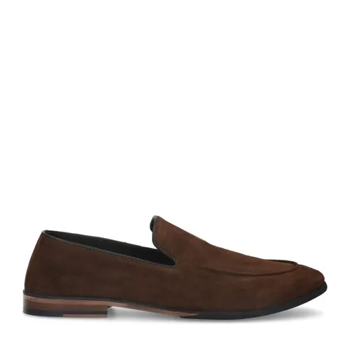 Donkerbruine suède loafers