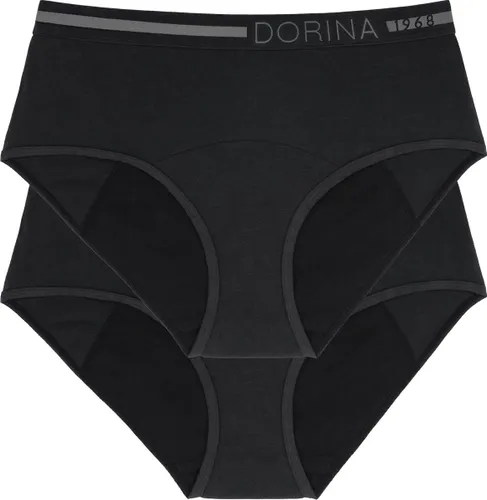 Dorina 2-pack Menstruatie Midi Slip - Menstruatieondergoed - L - Zwart