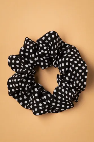 Dotty scrunchie in zwart