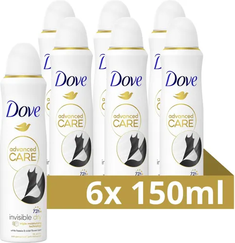 Dove Advanced Care Anti-Transpirant Deodorant Spray - Invisible Dry - met een heerlijke geur en verbeterde formule met Triple Moisturising technologie...