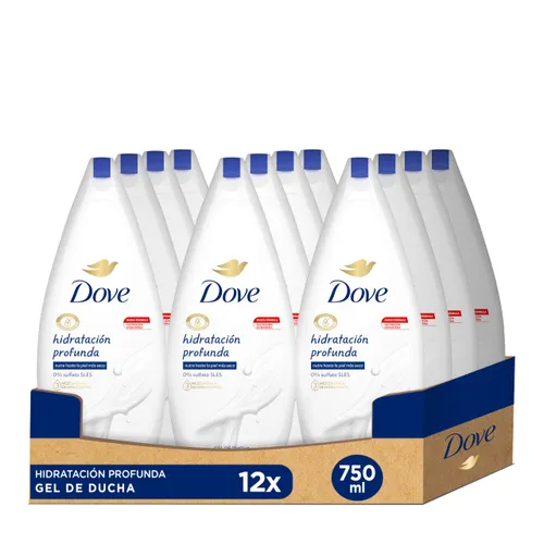 Dove Diepe hydraterende douchegel met een unieke mix van 3