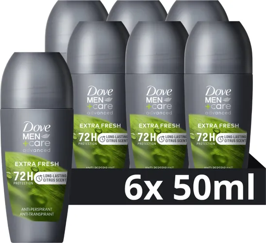 Dove Men+Care Advanced Extra Fresh Anti-Transpirant Deodorant Roller - 6 x 50 ml - Voordeelverpakking