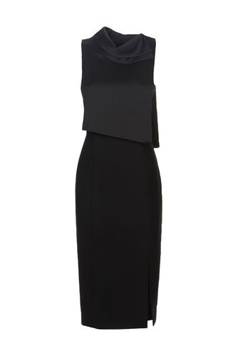 Dress Crepe Sateen Noir/jet Black A996