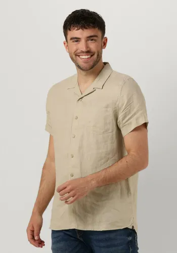 DSTREZZED Heren Hemden Resort Shirt Linen - Zand