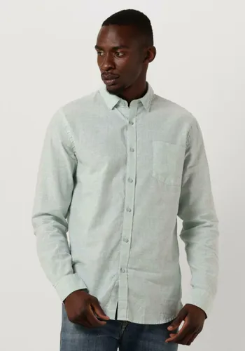 DSTREZZED Heren Hemden Shirt Linen Melange - Mint