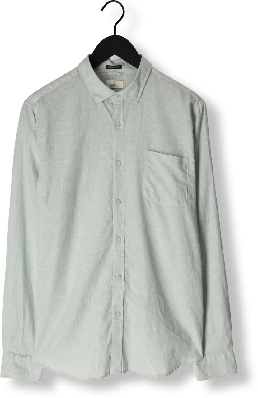 DSTREZZED Heren Hemden Shirt Linen Melange - Mint