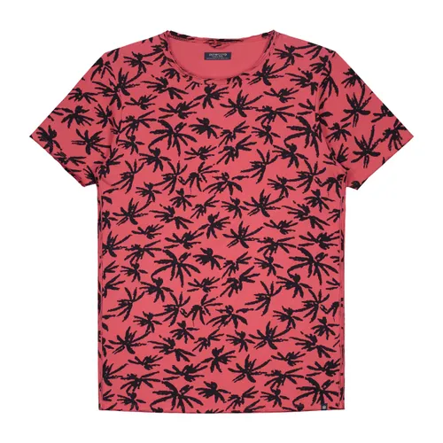 Dstrezzed T-shirt Print Palmbomen Coral Rood   