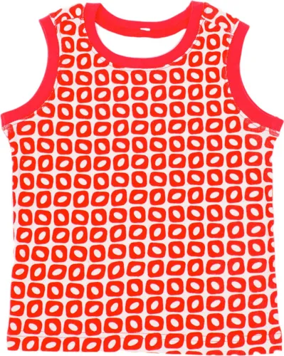Ducksday – Pyamashirt – Top - Unisex – Stretch – Funky Red – Rood – Wit - Promo –