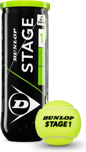 Dunlop Stage 1 - Tennisballen - 3 stuks-  groen/geel