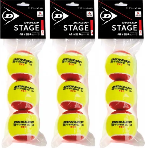 Dunlop Stage 3 Red 3 Pack