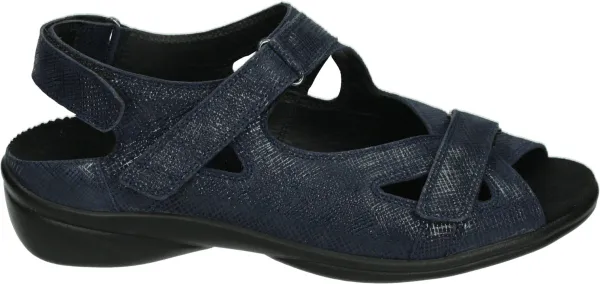 Durea 7258 H - Volwassenen Platte sandalen - Kleur: Blauw