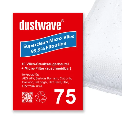 Dustwave® 10 stofzuigerzakken geschikt voor Nilfisk