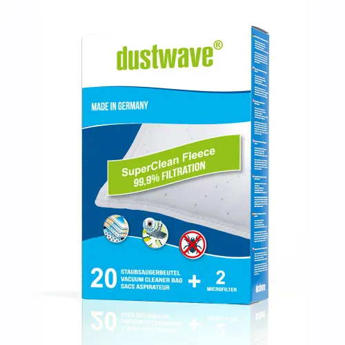 Dustwave® 20 stofzuigerzakken geschikt voor Fakir