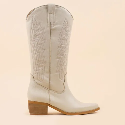 DWRS Label Cowboyboots 2679 colombia offwhite dames leer