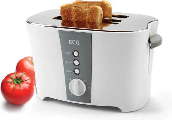 ECG ST 818 - Broodrooster - Toaster - Wit - 800 W