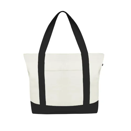 Ecoright Canvas Tote Bag for Women with Zip & Inner Pocket