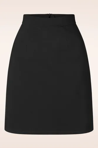 Edith a-lijn rok in zwart