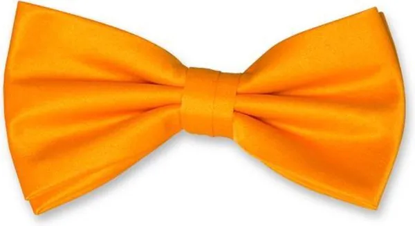 E.L. Cravatte Strik - Oranje - Satijn Polyester Vlinderdas