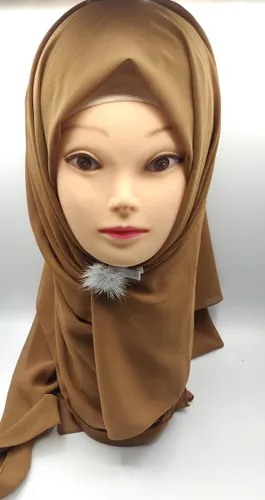 Elegant sjaal,hijab, hoofdoek, khakhi scarf voor vrouwen