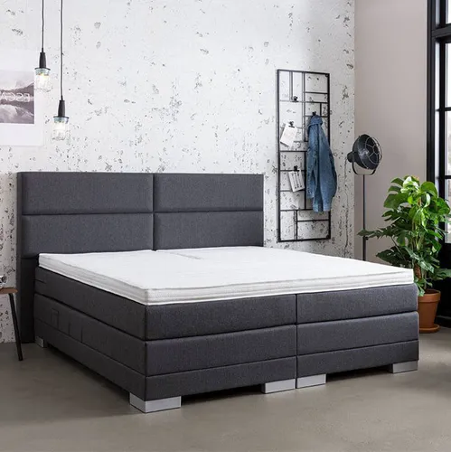 Elektrisch Verstelbare 2-Persoons Boxspring - Thor - Antraciet 180x200 cm - Pocketvering - Inclusief Topper