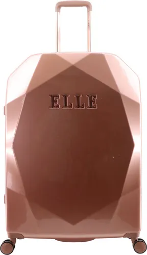 ELLE Harde Koffer / Trolley / Reiskoffer - 76.5 cm (Large) - Diamond - Rosegoud