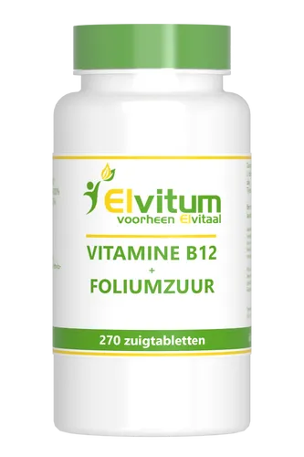 Elvitum Vitamine B12 + Foliumzuur Zuigtabletten