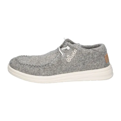 Elwin Shoes NEA Dames Sneaker Grey Light Brown