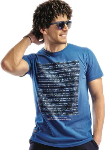 Embrator mannen T-shirt met print kobaltblauw