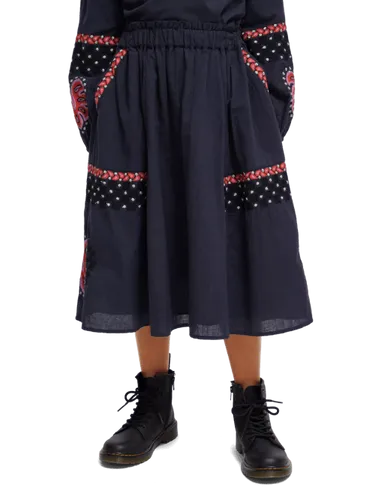 Embroidered midi skirt - Maat 8 - Multicolor - Meisje - Rok - Scotch & Soda
