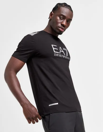 Emporio Armani EA7 7 Lines Logo T-Shirt, Black