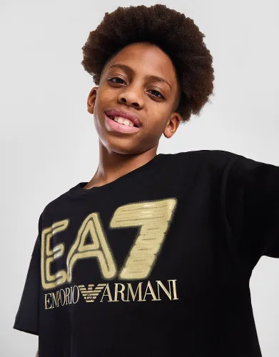 Emporio Armani EA7 Gold Logo T-Shirt Junior, Black