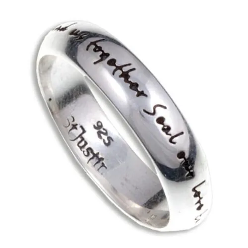 Engels liefde zilveren ring maat 57  (SR946.57)