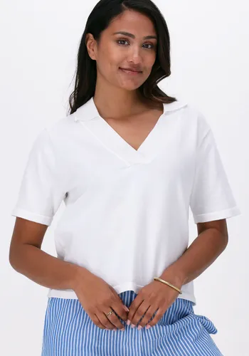 ESMÉ STUDIOS Dames Tops & T-shirts Mae 2/4 Loose Polo Blouse Knit - Wit