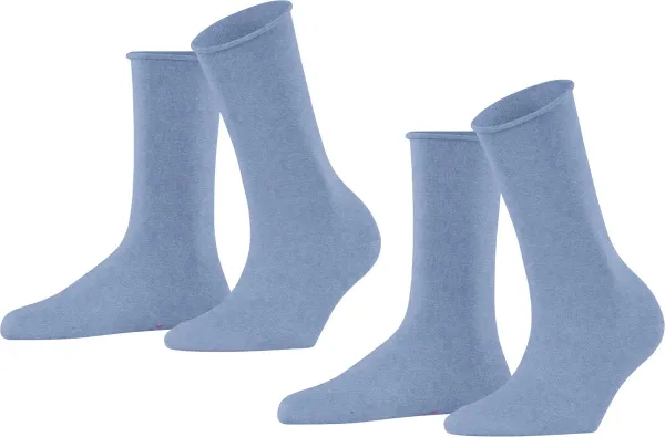 Esprit Basic Pure 2-Pack duurzaam organisch katoen multipack sokken dames blauw